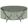 HOUSSE DE PROTECTION TABLE RONDE ET CHAISES - 120CM - NOIR