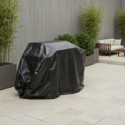 HOUSSE DE PROTECTION BARBECUE RECTANGLE - 130CM - NOIR