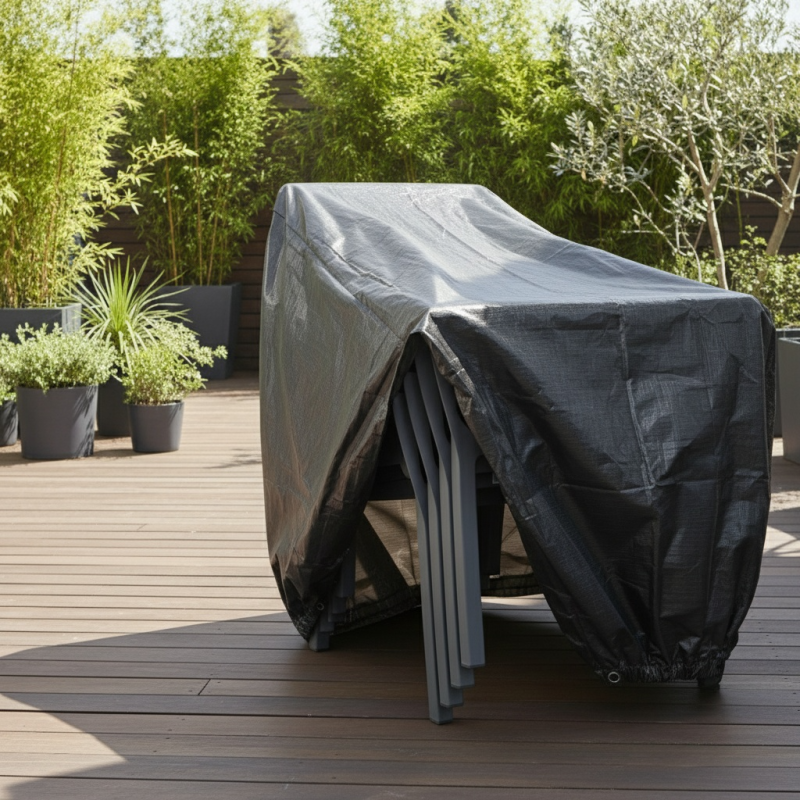 HOUSSE POUR CHAISE TITANIUM® NOIR - 94 x 94 x 69 cm HOUSSE POUR CHAISE TITANIUM® NOIR - 94 x 94 x 69 cm