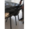 HOUSSE DE TABLE RONDE ET CHAISES - 150CM - NOIR