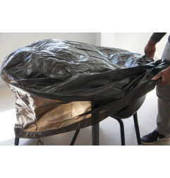 HOUSSE DE TABLE RONDE ET CHAISES - 250CM - NOIR