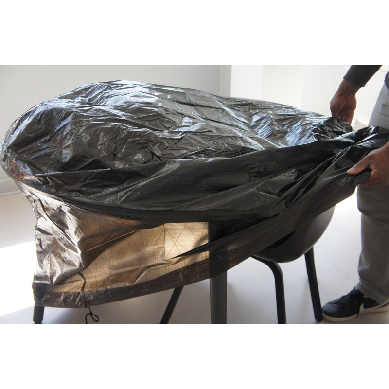 HOUSSE DE TABLE RONDE ET CHAISES - 250CM - NOIR