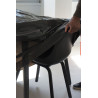 HOUSSE DE TABLE RONDE ET CHAISES - 250CM - NOIR