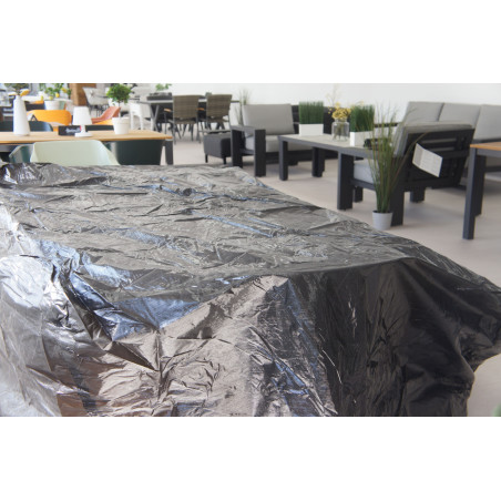 HOUSSE  DE TABLE RECTANGULAIRE ET CHAISE - 180CM - NOIR