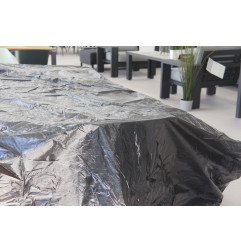 HOUSSE DE TABLE RECTANGULAIRE ET CHAISES - 240CM - NOIR