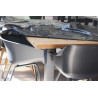 HOUSSE DE TABLE RECTANGULAIRE ET CHAISES - 240CM - NOIR